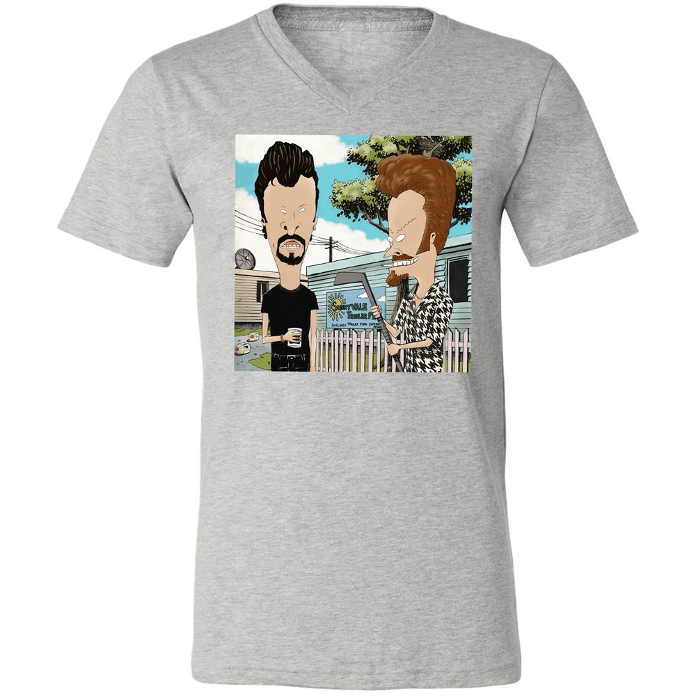 Unisex V-Neck T-Shirt - RGEPDWUW - Athletic Heather - 7