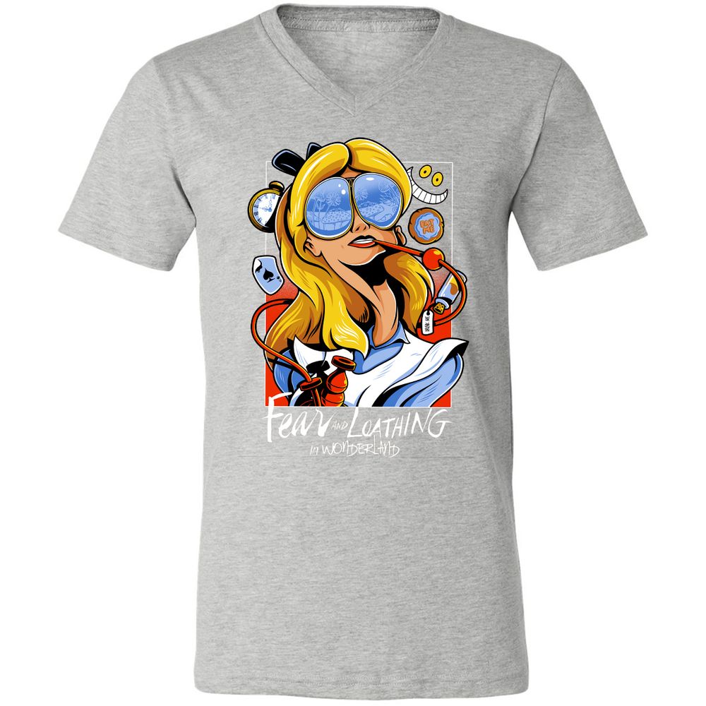 Unisex V-Neck T-Shirt - P7K7CRL8 - Athletic Heather - 7