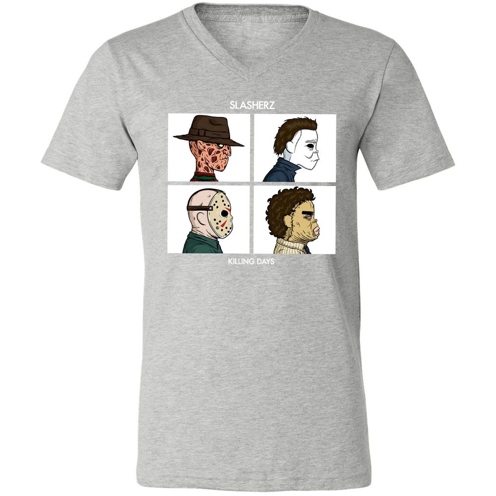 Unisex V-Neck T-Shirt - D9KU5CVK - Athletic Heather - 7