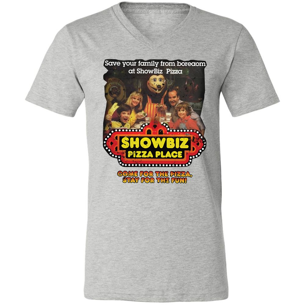 Unisex V-Neck T-Shirt - EZ9R1QP1 - Athletic Heather - 7