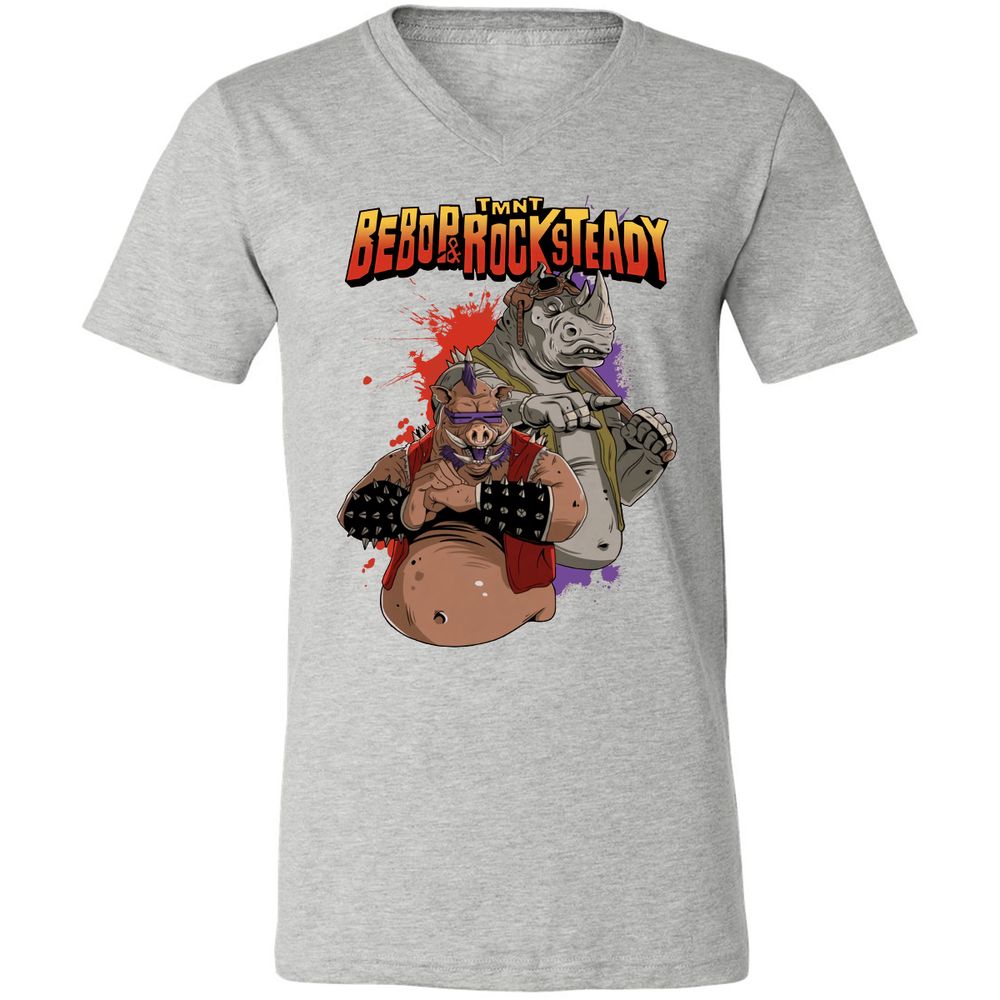 Unisex V-Neck T-Shirt - BVD34VAQ - Athletic Heather - 7