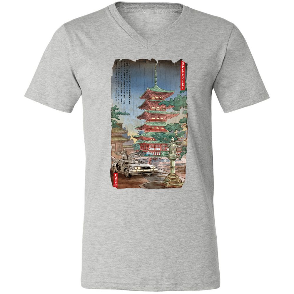 Unisex V-Neck T-Shirt - EDLBJANP - Athletic Heather - 7