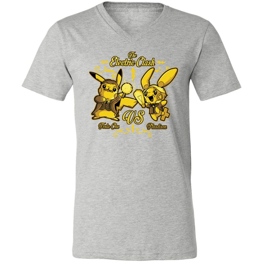 Unisex V-Neck T-Shirt - QWFGCXPK - Athletic Heather - 7