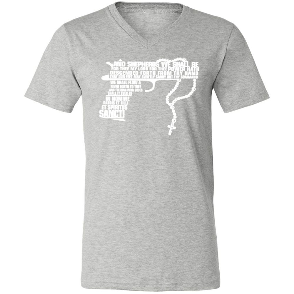 Unisex V-Neck T-Shirt - 41C1GSBZ - Athletic Heather - 7