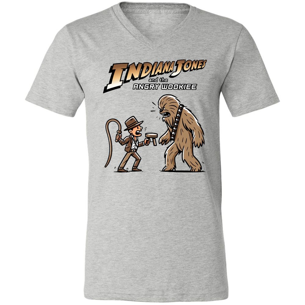 Unisex V-Neck T-Shirt - QVWAJES3 - Athletic Heather - 7