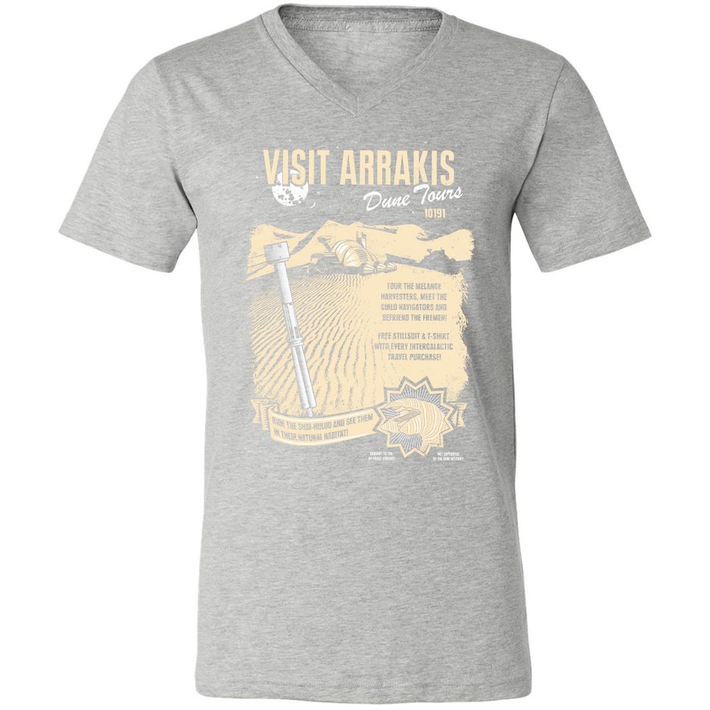 Unisex V-Neck T-Shirt - DDZYQH5R - Athletic Heather - 7