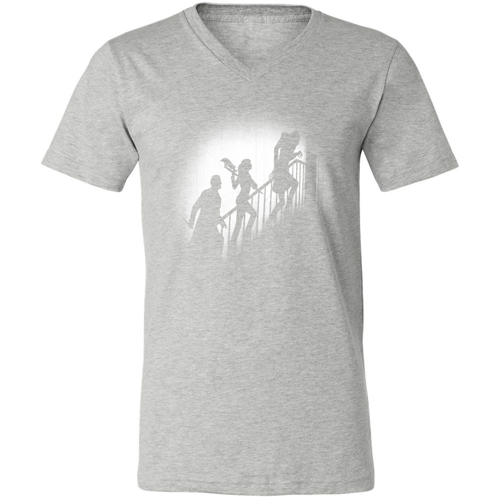 Unisex V-Neck T-Shirt - HCH9TXTT - Athletic Heather - 7