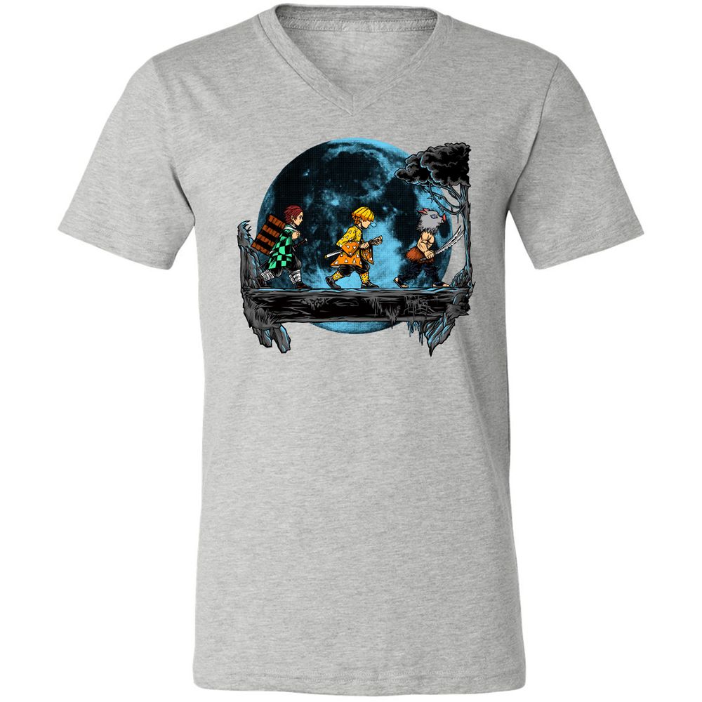 Unisex V-Neck T-Shirt - 97V2UERL - Athletic Heather - 7
