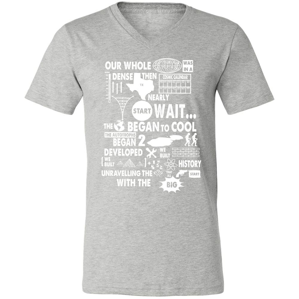 Unisex V-Neck T-Shirt - 7UFVHU83 - Athletic Heather - 7