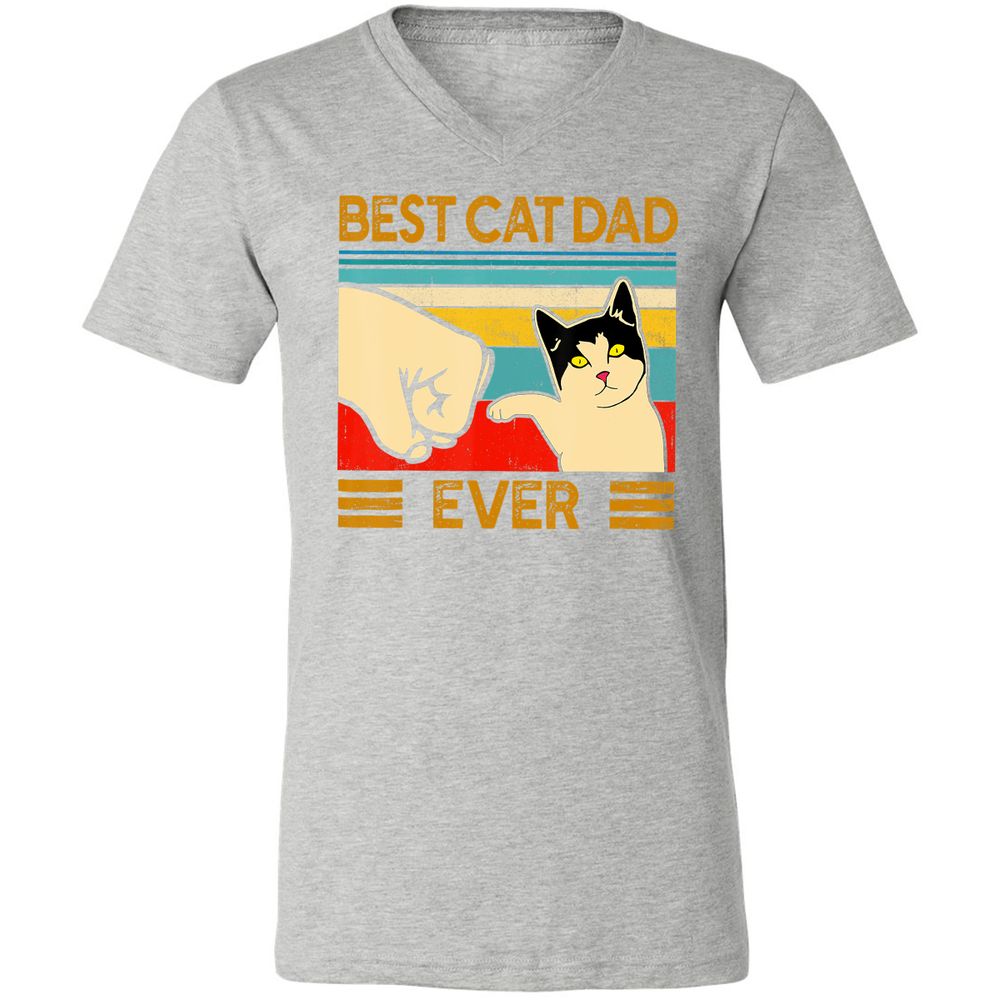 Unisex V-Neck T-Shirt - 52F8KP6W - Athletic Heather - 7