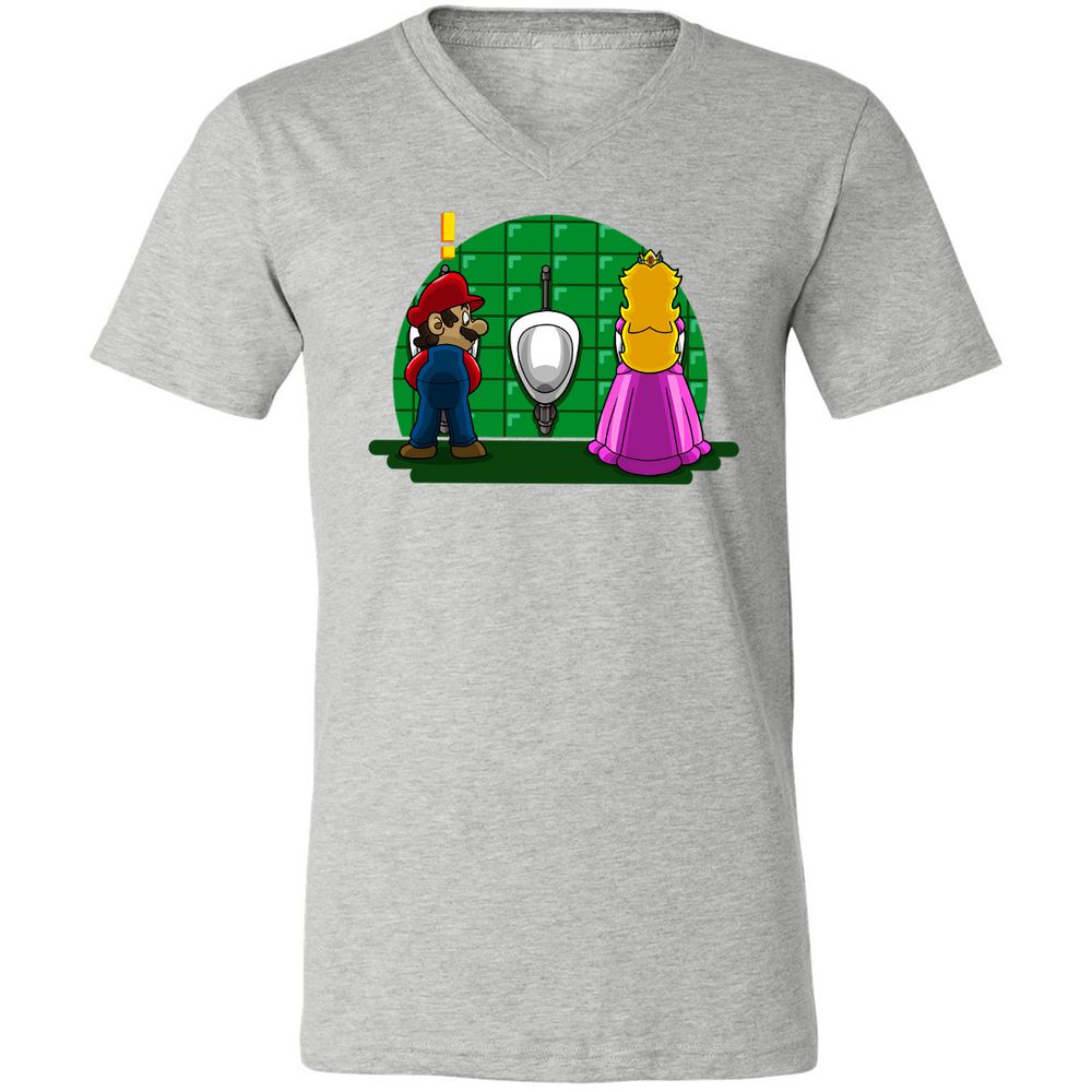 Unisex V-Neck T-Shirt - SSHLUPAG - Athletic Heather - 7
