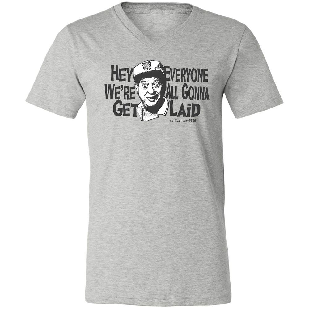 Unisex V-Neck T-Shirt - QH64ZL82 - Athletic Heather - 7