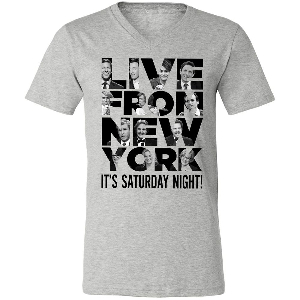 Unisex V-Neck T-Shirt - JQFS7Z9D - Athletic Heather - 7