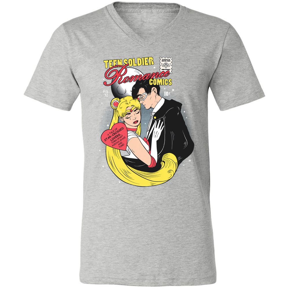 Unisex V-Neck T-Shirt - 93747RWG - Athletic Heather - 7