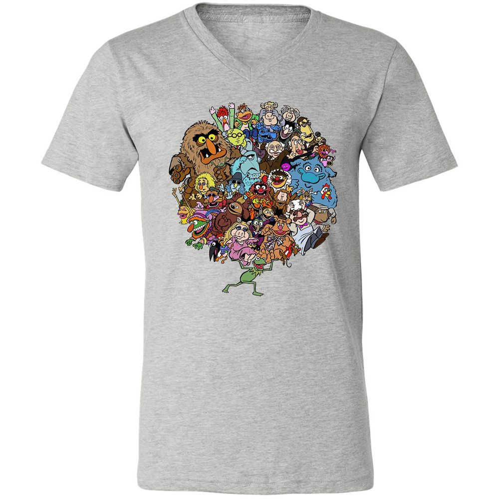 Unisex V-Neck T-Shirt - U7UZCHYK - Athletic Heather - 7