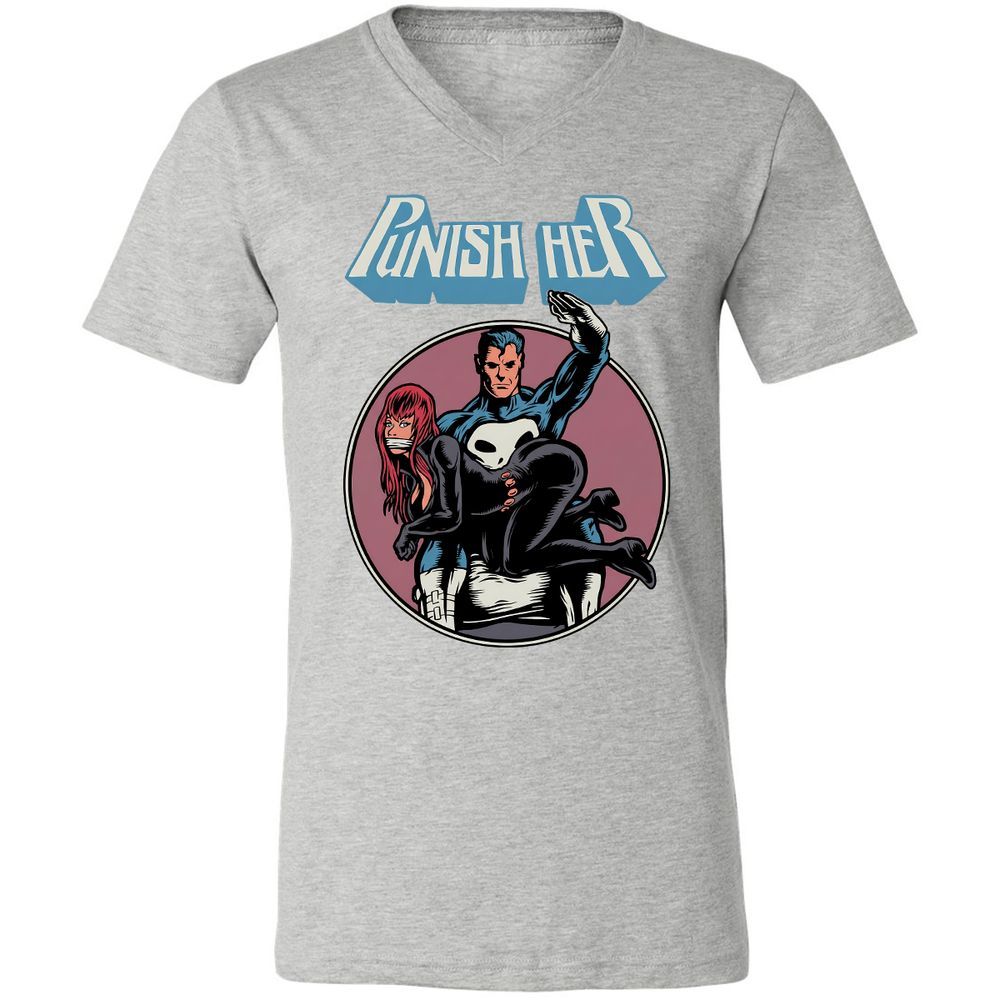 Unisex V-Neck T-Shirt - GLFDGG24 - Athletic Heather - 7
