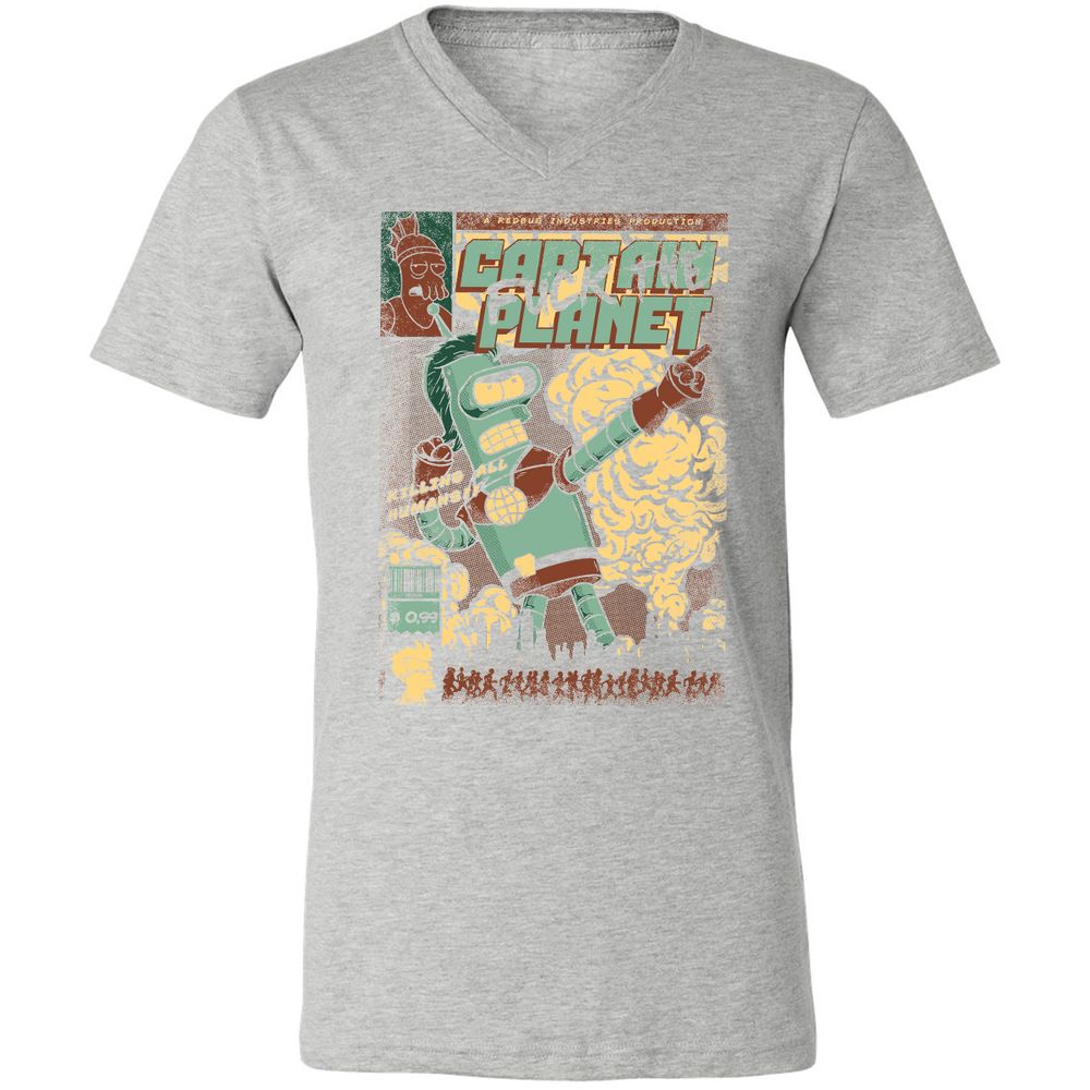 Unisex V-Neck T-Shirt - 3YXHYHQT - Athletic Heather - 7