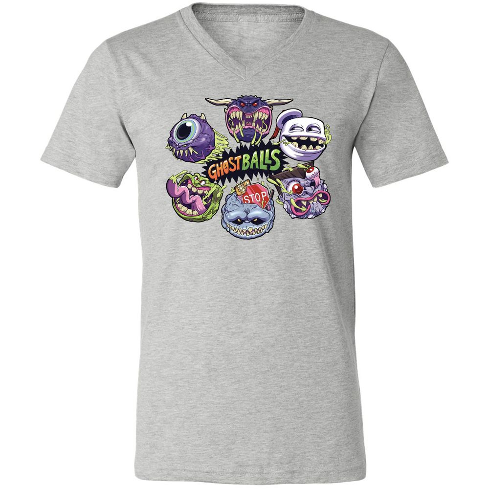 Unisex V-Neck T-Shirt - 6DSZJG81 - Athletic Heather - 7