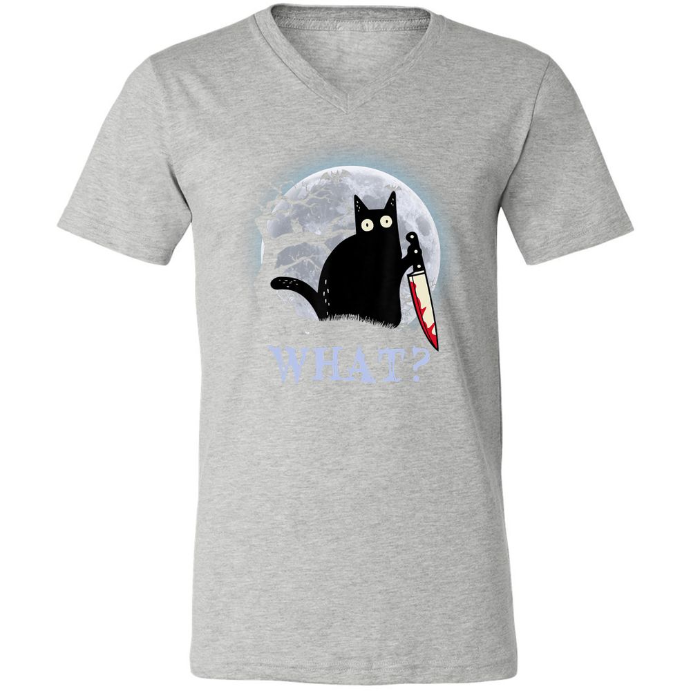 Unisex V-Neck T-Shirt - 8CQ1WCYZ - Athletic Heather - 7