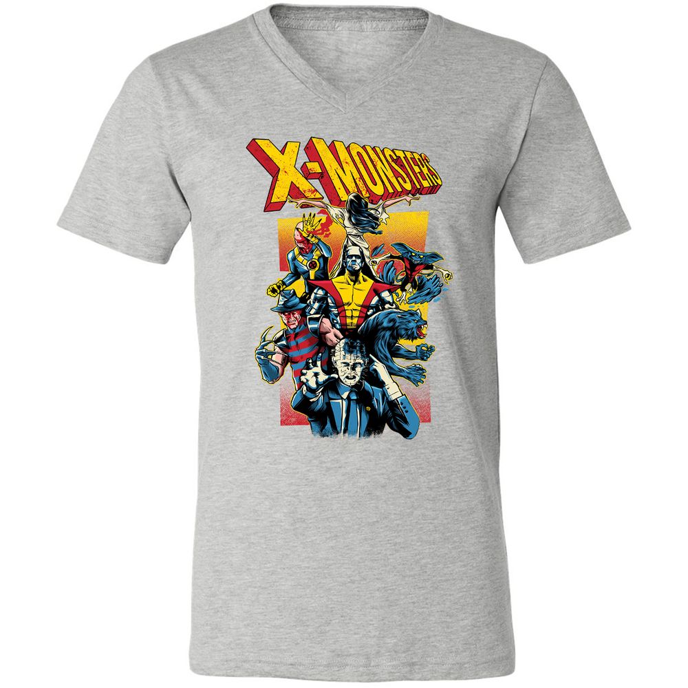 Unisex V-Neck T-Shirt - MDL3JVA7 - Athletic Heather - 7