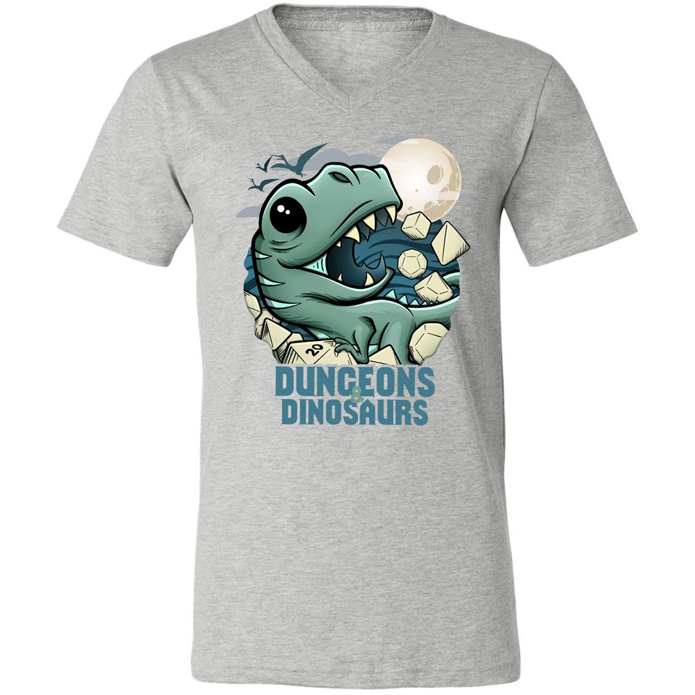 Unisex V-Neck T-Shirt - L4HCKPDR - Athletic Heather - 7