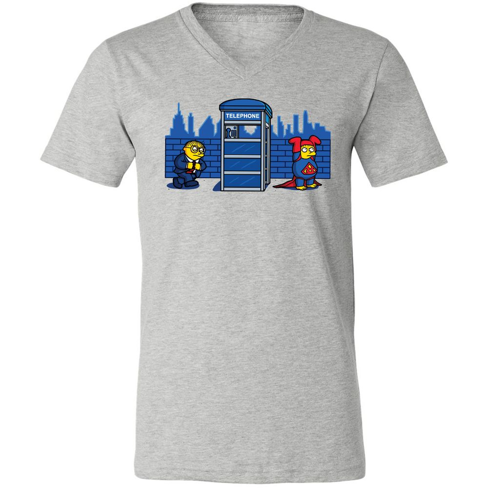 Unisex V-Neck T-Shirt - Z2DDQ5UV - Athletic Heather - 7