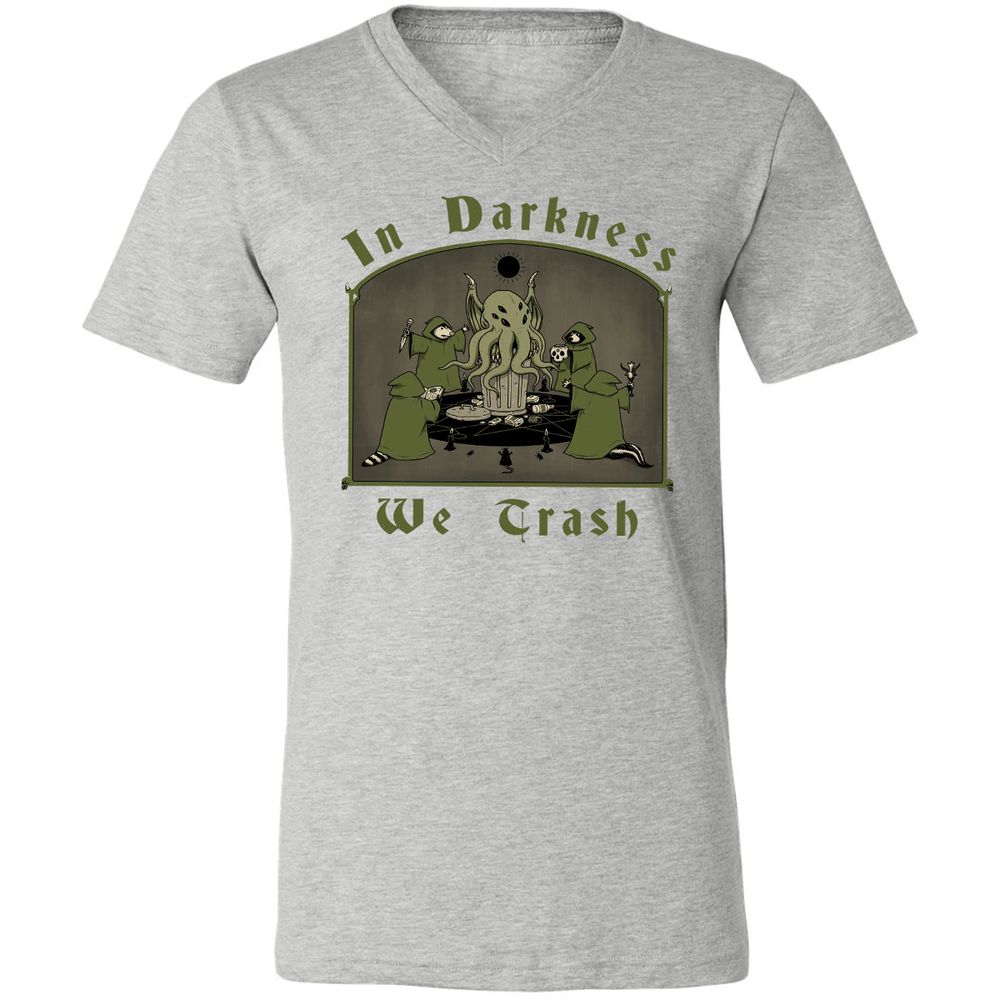 Unisex V-Neck T-Shirt - QNG7V1YQ - Athletic Heather - 7