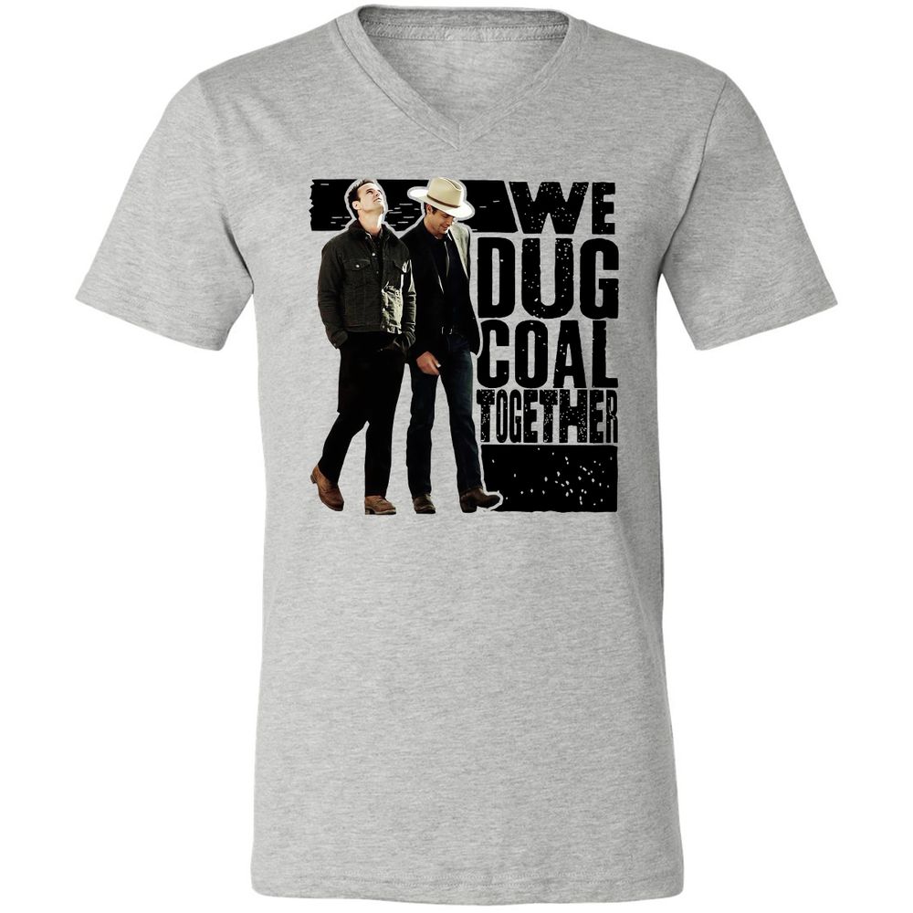 Unisex V-Neck T-Shirt - 8J5V7DVQ - Athletic Heather - 7