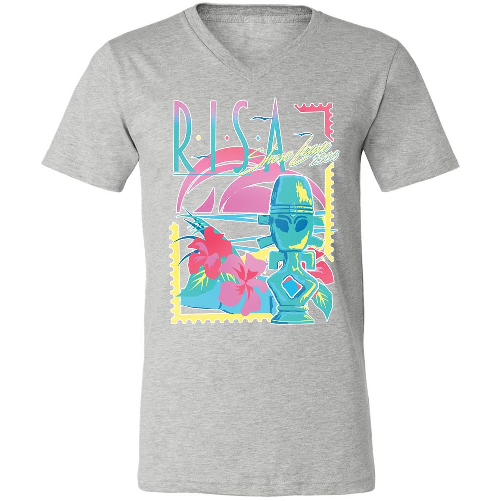 Unisex V-Neck T-Shirt - UJA6FPF9 - Athletic Heather - 7