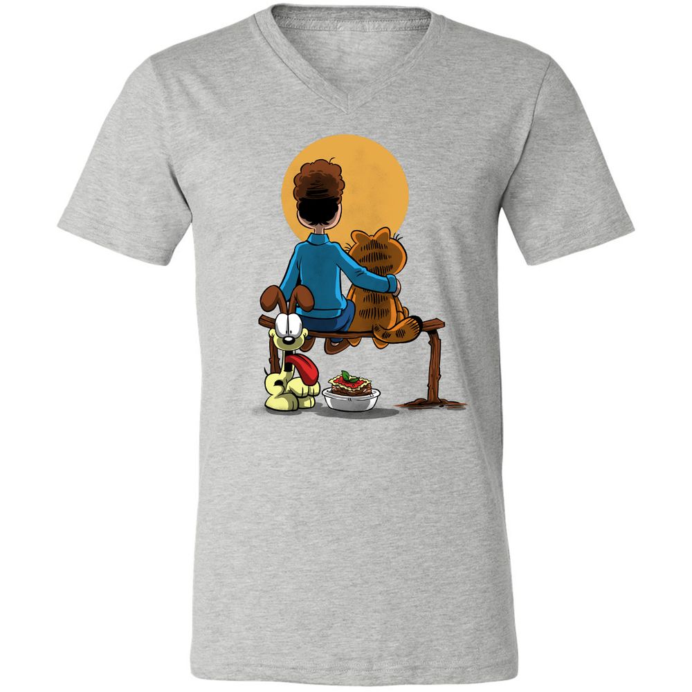 Unisex V-Neck T-Shirt - KMCM6XC1 - Athletic Heather - 7
