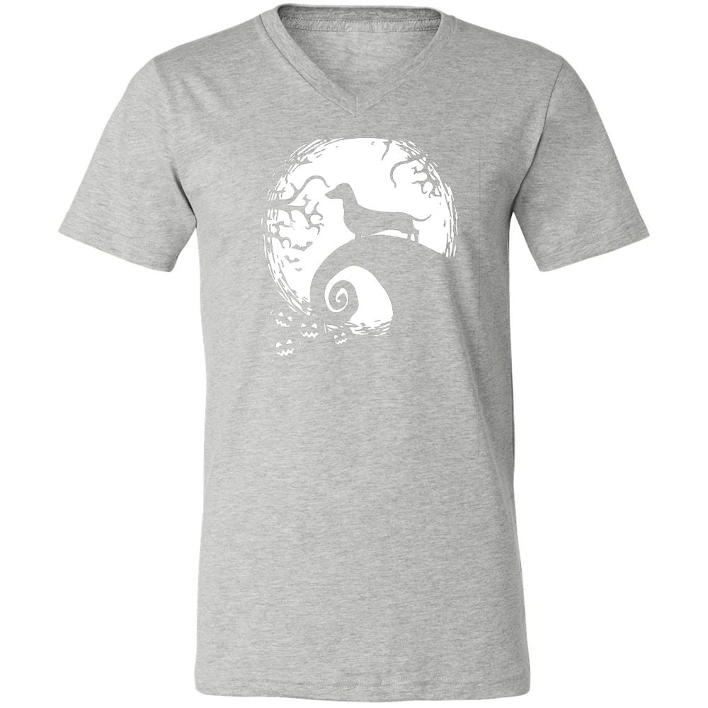 Unisex V-Neck T-Shirt - M6GEFL3Y - Athletic Heather - 7