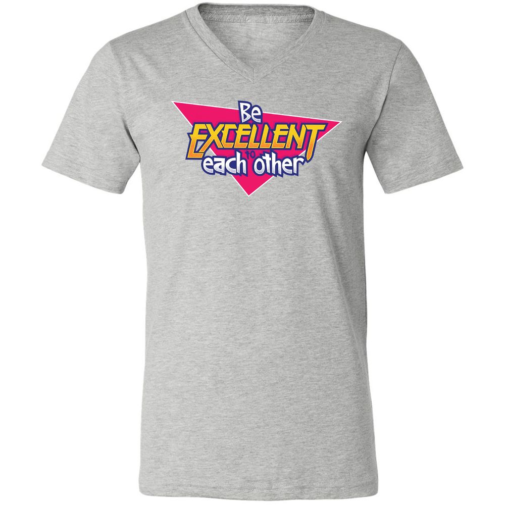 Unisex V-Neck T-Shirt - 6XUBC2HG - Athletic Heather - 7