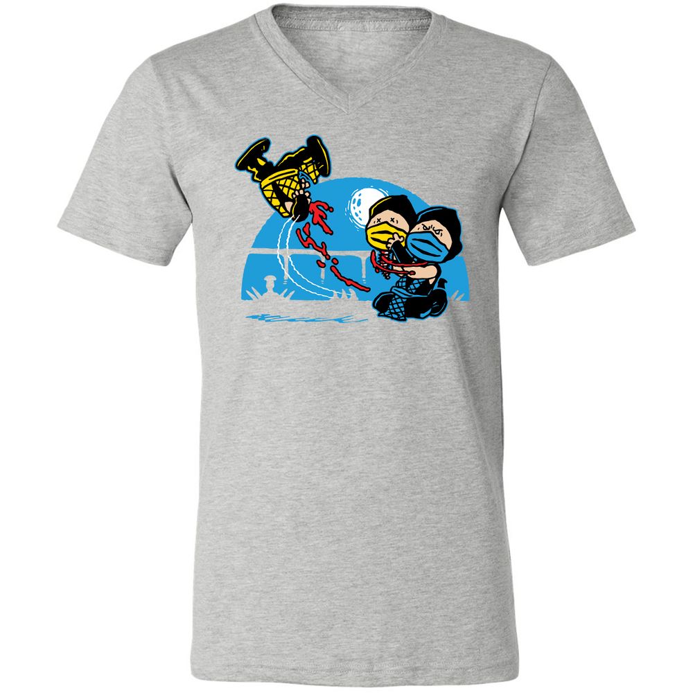 Unisex V-Neck T-Shirt - RCGBQWD8 - Athletic Heather - 7