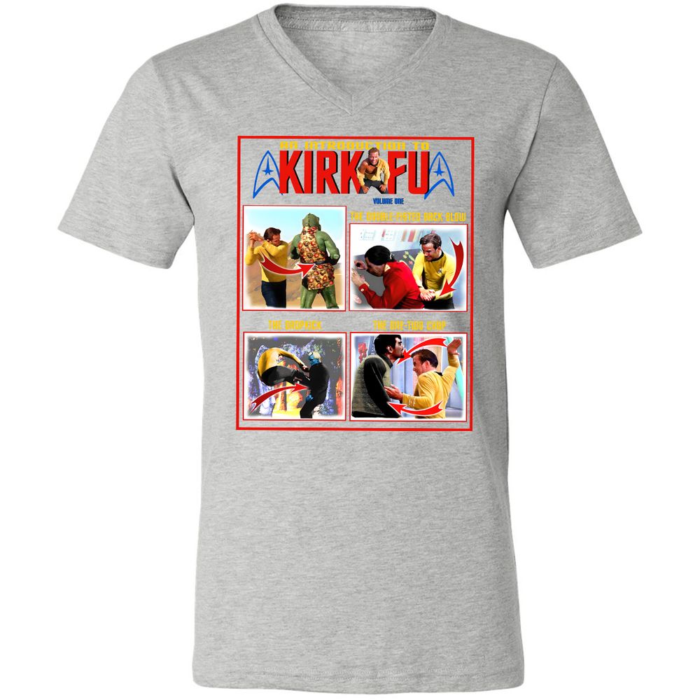 Unisex V-Neck T-Shirt - 1ZMQY5XB - Athletic Heather - 7