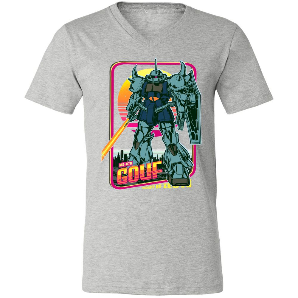 Unisex V-Neck T-Shirt - KXQYF9RH - Athletic Heather - 7