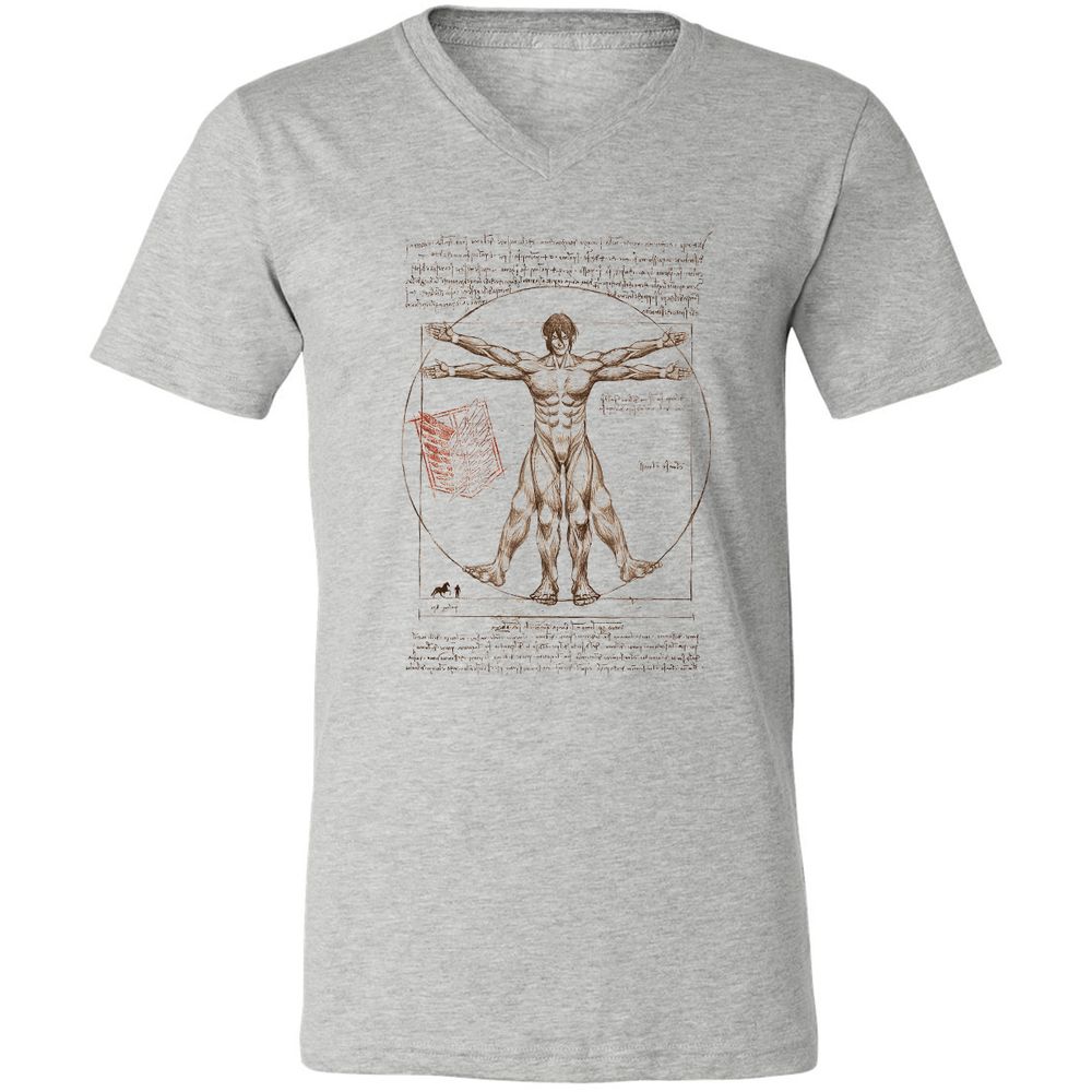 Unisex V-Neck T-Shirt - ZA66T4YB - Athletic Heather - 7