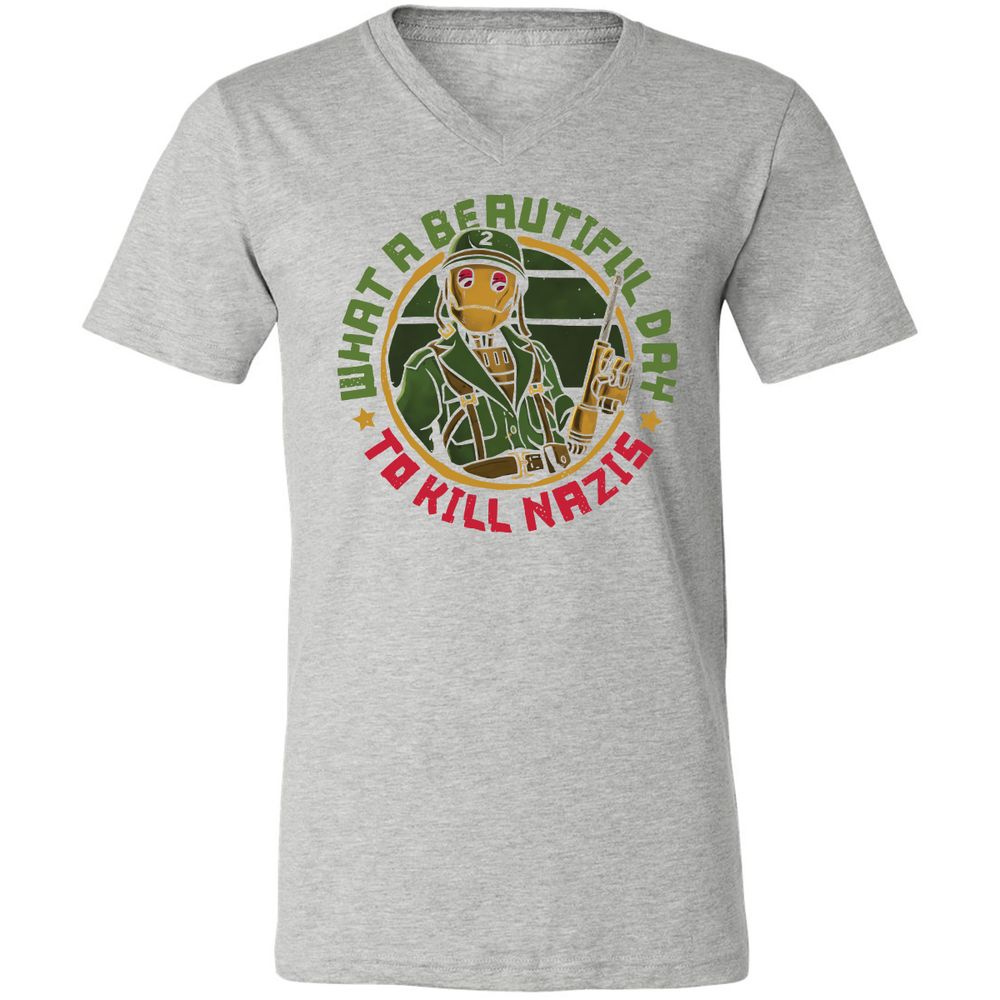 Unisex V-Neck T-Shirt - NLVTLZD2 - Athletic Heather - 7