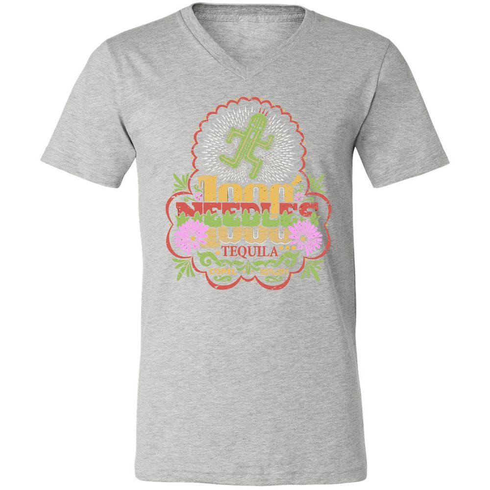 Unisex V-Neck T-Shirt - P3GC83UP - Athletic Heather - 7