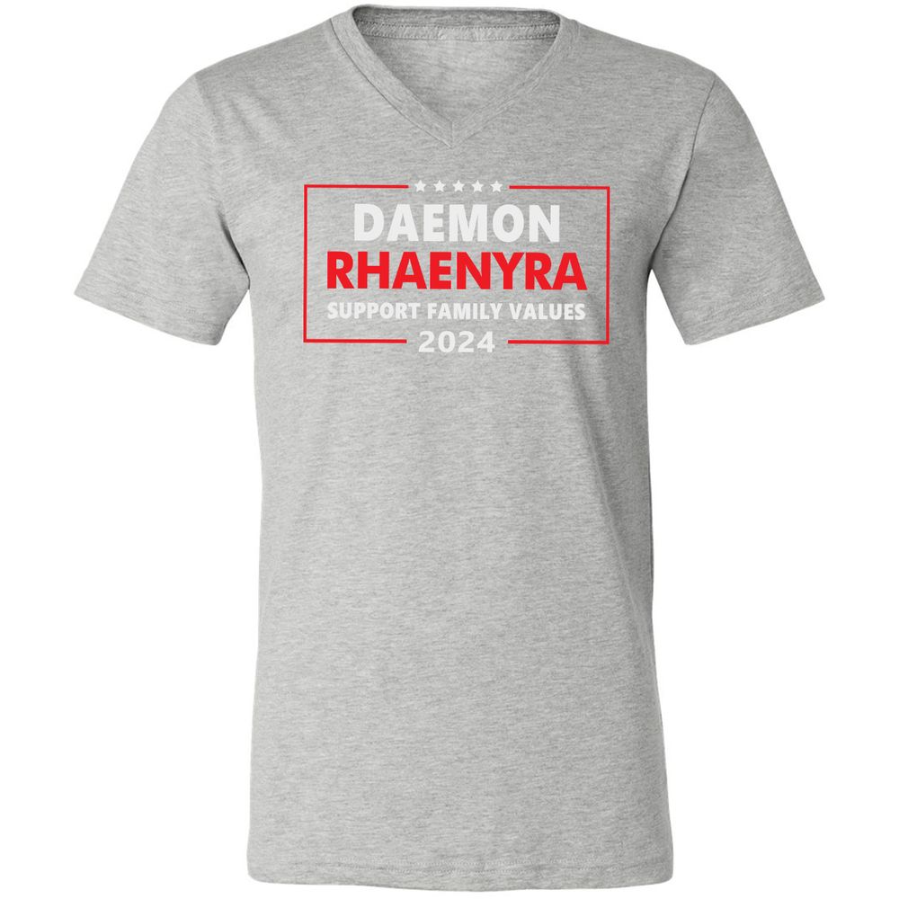 Unisex V-Neck T-Shirt - YTQ5JCNS - Athletic Heather - 7