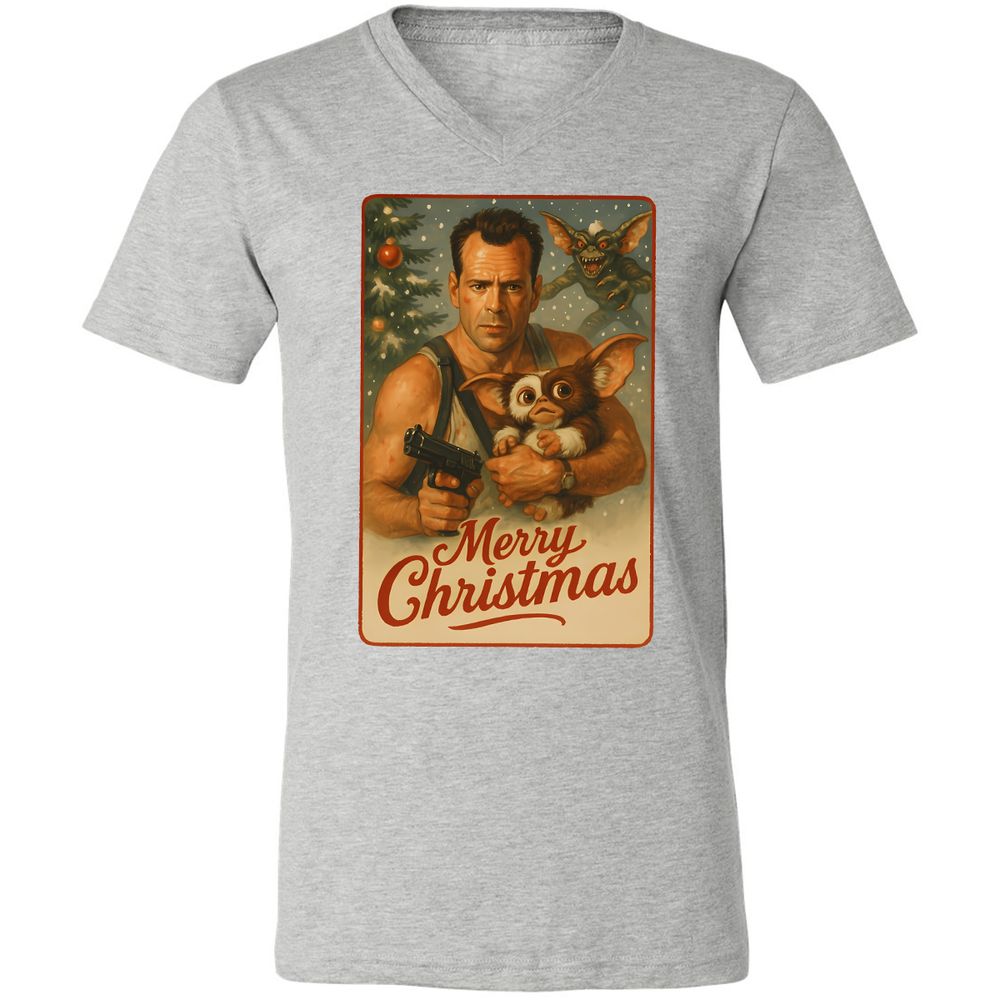 Unisex V-Neck T-Shirt - EXZZCXXL - Athletic Heather - 7