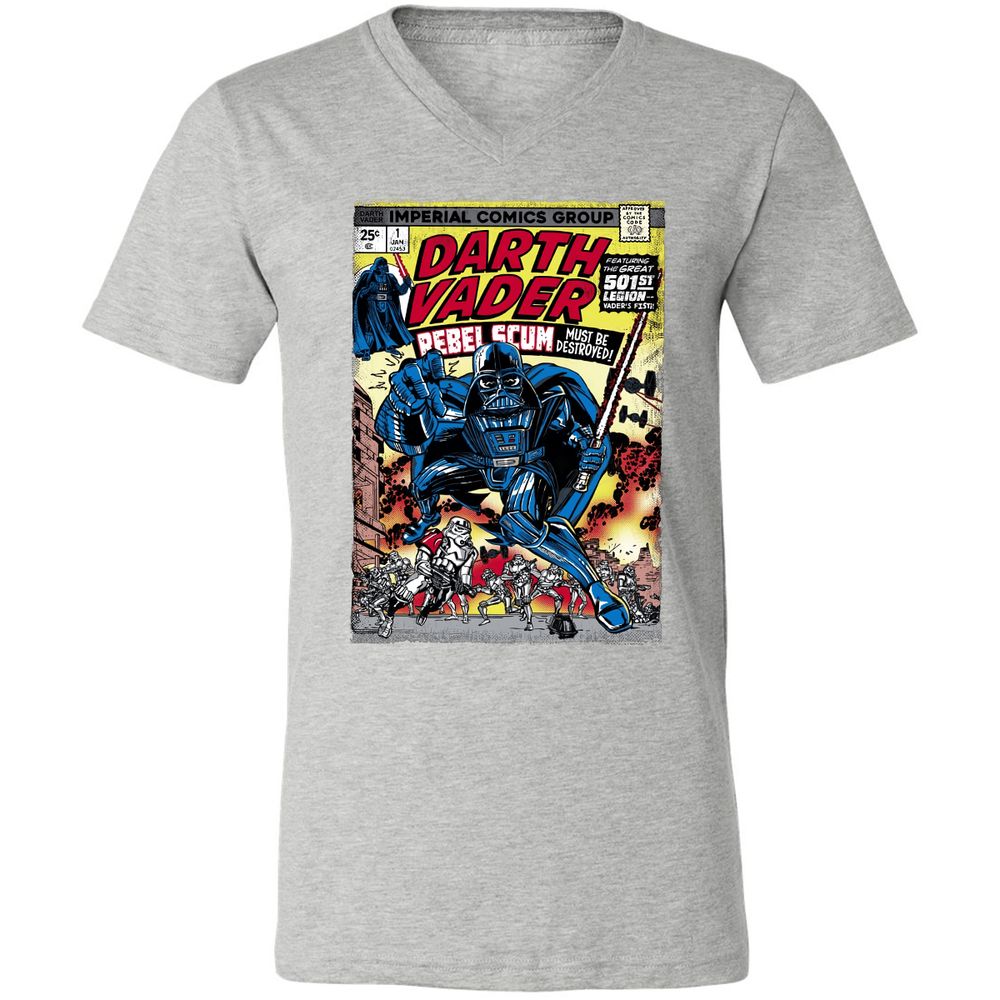 Unisex V-Neck T-Shirt - SB6UK3FJ - Athletic Heather - 7