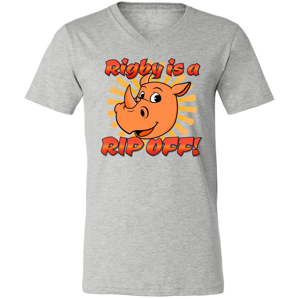 Unisex V-Neck T-Shirt - LCDTR7VR - Athletic Heather - 7