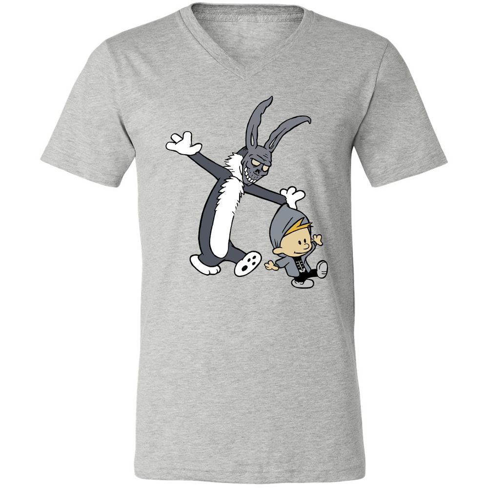 Unisex V-Neck T-Shirt - VQKHLLG6 - Athletic Heather - 7