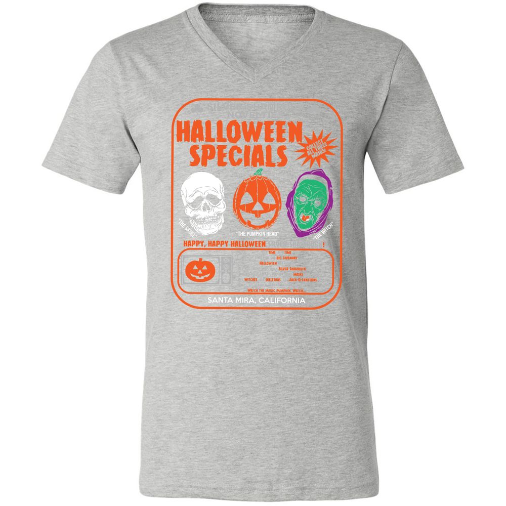 Unisex V-Neck T-Shirt - QNWA1567 - Athletic Heather - 7