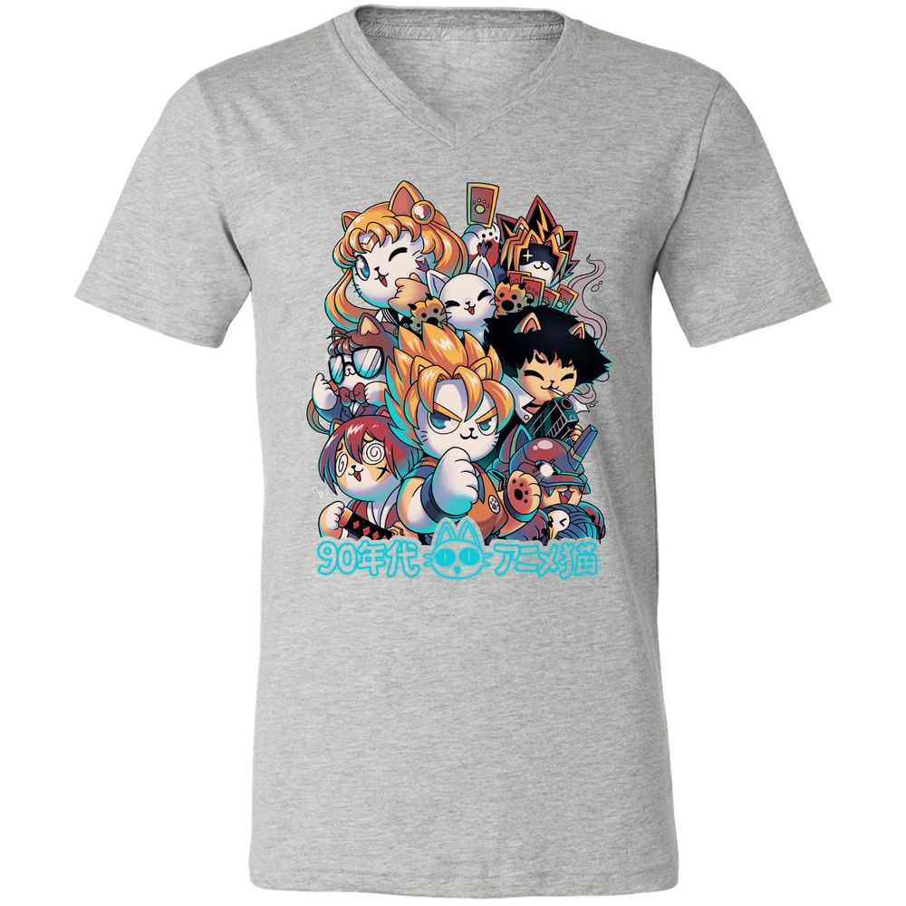 Unisex V-Neck T-Shirt - Z3YFLQVN - Athletic Heather - 7