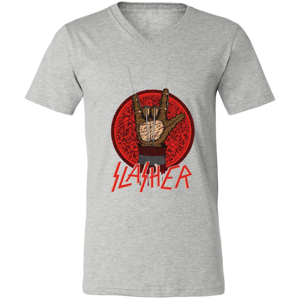 Unisex V-Neck T-Shirt - NNN8QQPU - Athletic Heather - 7