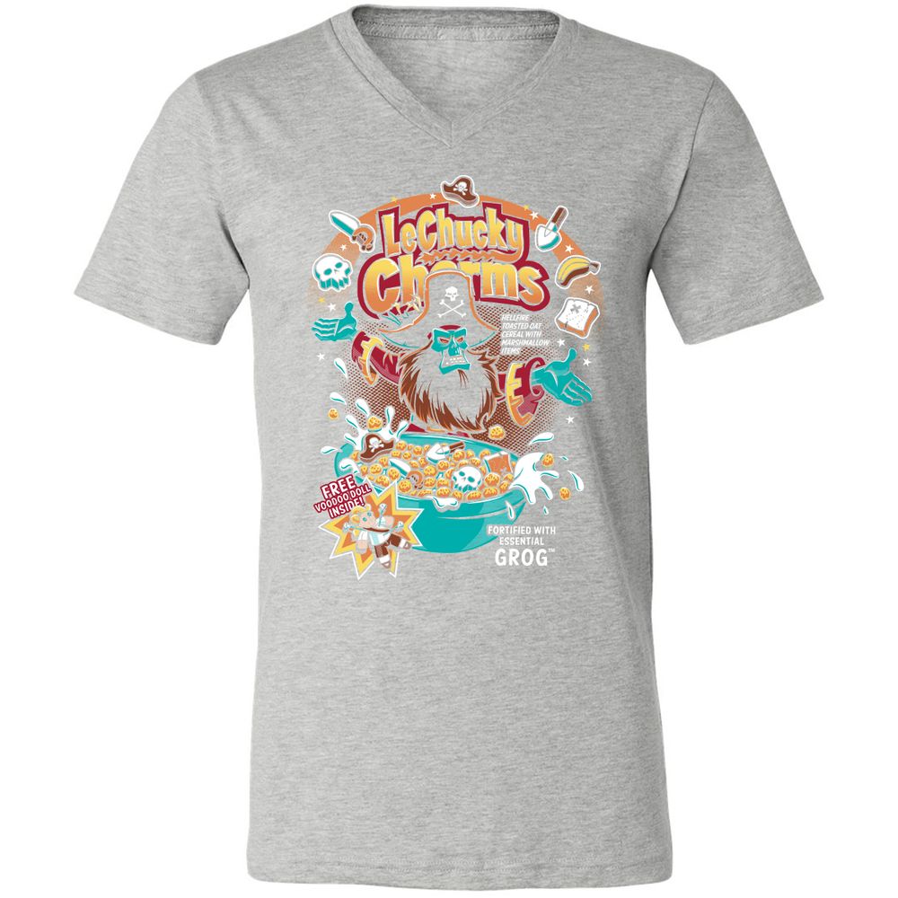 Unisex V-Neck T-Shirt - 8K6ZZV6G - Athletic Heather - 7