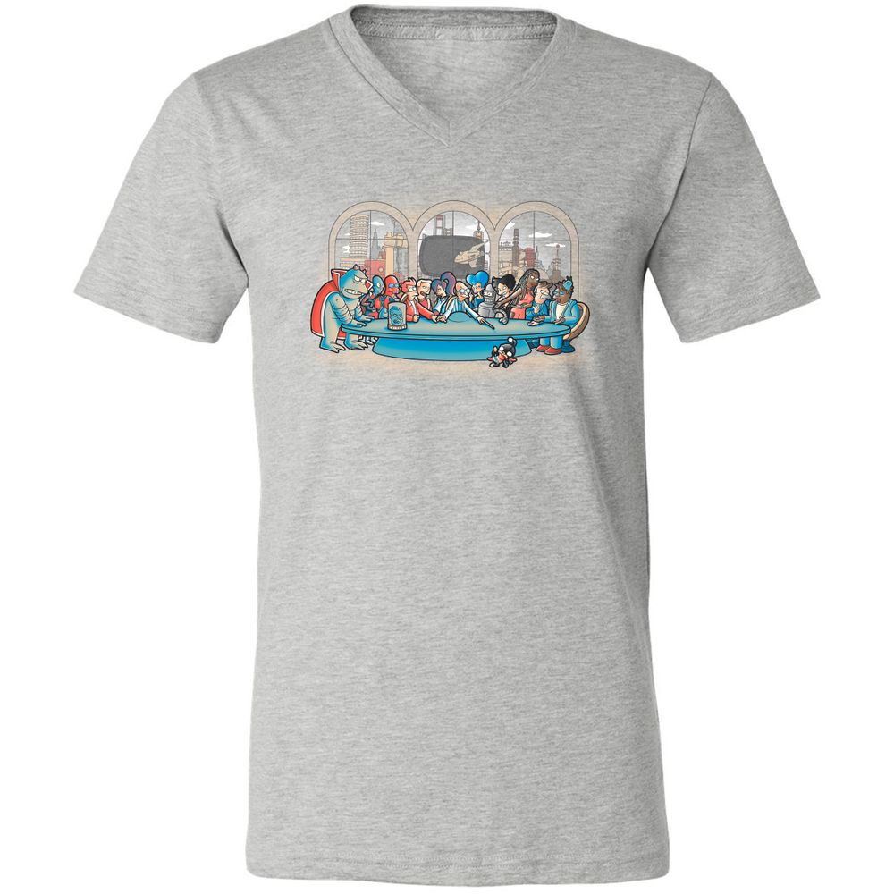 Unisex V-Neck T-Shirt - 3NU52LCA - Athletic Heather - 7