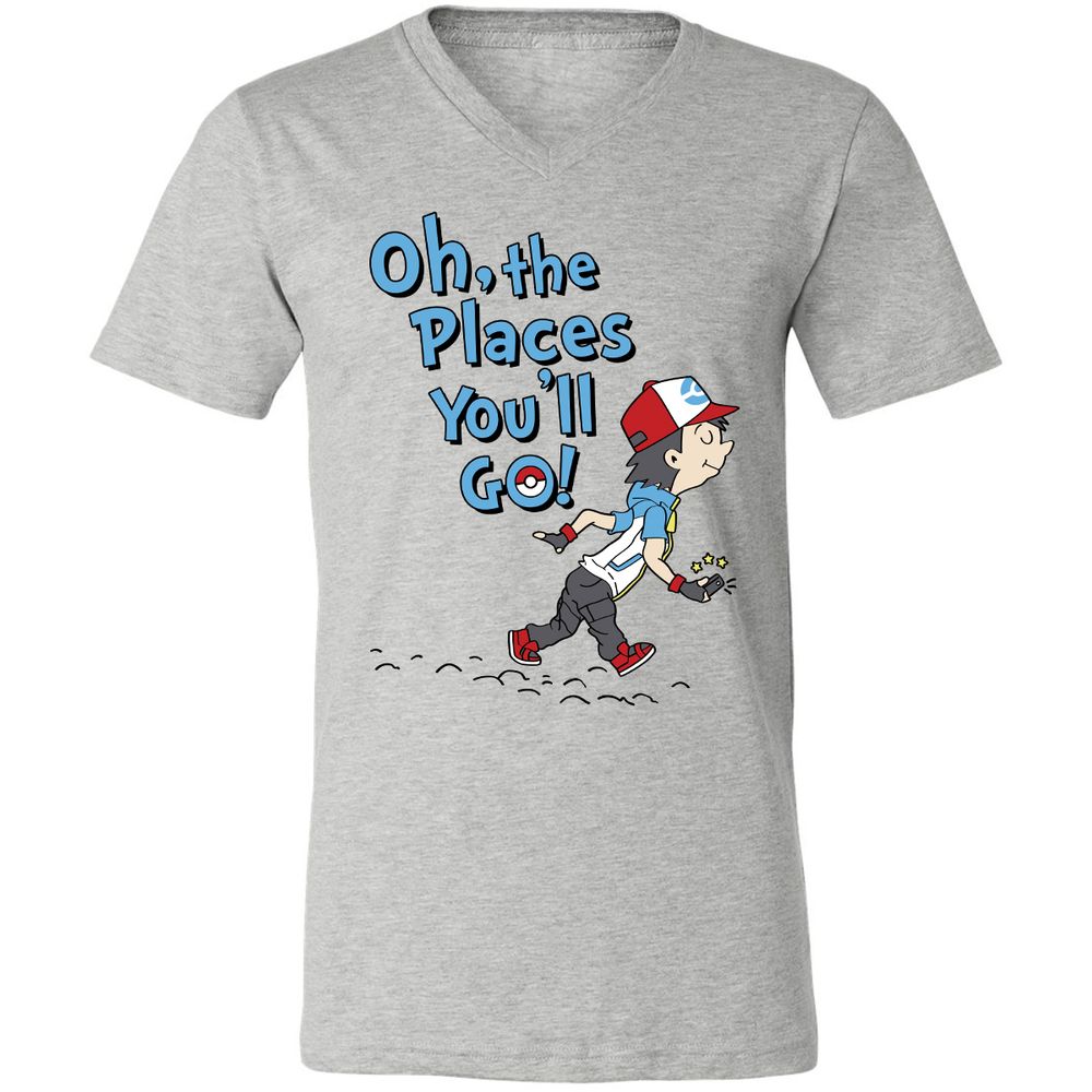 Unisex V-Neck T-Shirt - VKKEG6FM - Athletic Heather - 7