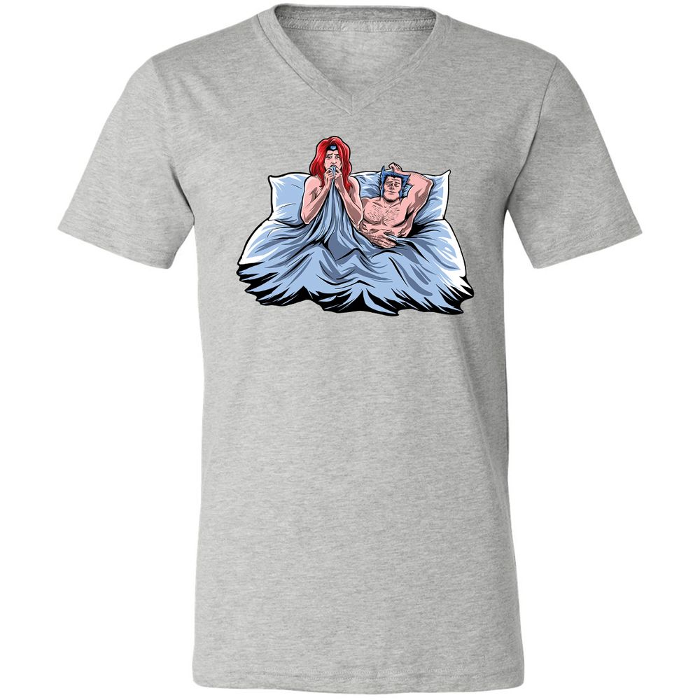 Unisex V-Neck T-Shirt - C2SWH7GX - Athletic Heather - 7